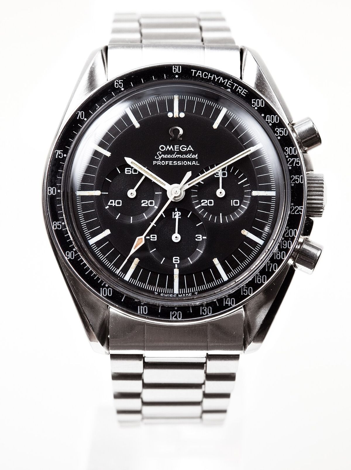 Omega Speedmaster Professional dite « Pre-moon », cadran noir et bracelet acier